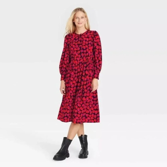 𝅺Who What Wear Women Long Sleeve Button Down Dress Size S‎ - Picture 1 of 7
